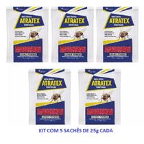 Mata Moscas Doméstica Isca Mosquicida Atratex 5 Sachês 25g Mata Moscas Doméstica Isca Mosquicida Atratex 5 Sachês 25g