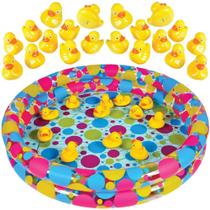 Matching Game Gamie Duck Pond com 20 patos de plástico e piscina inflável