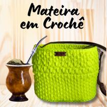 Mateira feita em crochê com fio de malha.