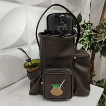 Mateira Personalizada Couro Legítimo Cor Marrom - Coutre Bolsas