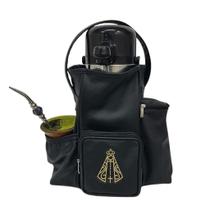 Mateira Personalizada Couro Legítimo Nossa Senhora Cor Preta - Coutre Bolsas Mateira Personalizada Couro Legítimo Nossa Senhora Cor Preta - Coutre Bolsas