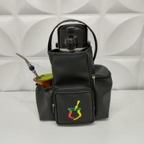 Mateira Personalizada para Levar Chimarrão Cor Preta - Coutre Bolsas Mateira Personalizada para Levar Chimarrão Cor Preta - Coutre Bolsas