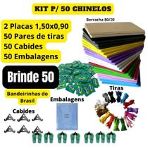 Matéria prima para 50 pares de chinelos mais 50 Bandeirinhas do Brasil