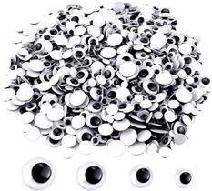 Material de Arte UPINS 1000 Unidades Olhos Móveis Autoadesivos