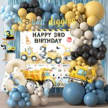 Material de construção para festa de aniversário para menino de 3 anos