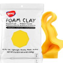 Material de escultura BOHS Foam Clay 500g Yellow AirDry Soft