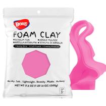 Material de escultura BOHS Foam Clay Pink 500g Air Dry Soft