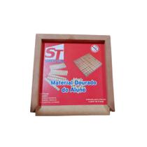 Material dourado 111 peças - Estojo em mdf Material dourado 111 peças - Estojo em mdf