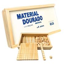 Material Dourado 111 Peças Individual Brinquedo Educativo Pedagogico