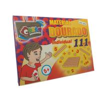Material Dourado 111 peças Madeira Brinquedo Pedagógico Matemática Montessori - Carlu - 5 anos