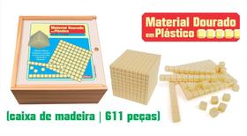 Material Dourado 611 Pçs Em Plástico Educativo Pedagógico