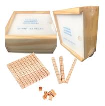 Material Dourado 611 Peças Caixa Madeira