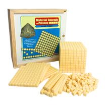 Material Dourado 611 Peças Plásticas Brinquedo Pedagógico Montessori Matemática Carimbras 4 anos