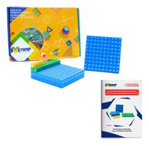 Material Dourado Base 10 Em Plástico Encaixável Kit Com 77 Peças