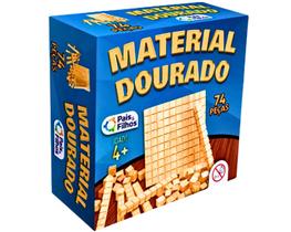 Material Dourado C/74 Peças Em Madeira Pedagógico Matemática Material Dourado C/74 Peças Em Madeira Pedagógico Matemática