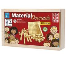 Material dourado c/estojo de madeira 111 pecas Material dourado c/estojo de madeira 111 pecas