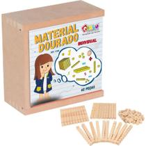 Material Dourado Caixa em Madeira - 62 Peças