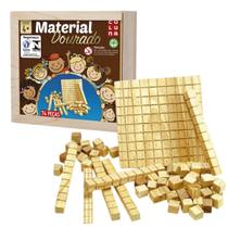 Material Dourado Educativo 74 Peças Didático Para Matemática