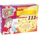 Material Dourado Individual em Madeira com 111 Peças - Cariu