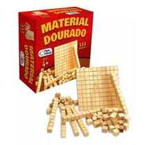 Material Dourado Madeira 111 Pç Educativo Algorítimo Escolar
