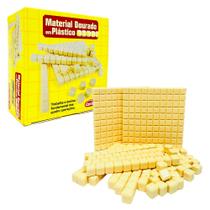 Material Dourado Matemática Individual de Plástico 62 Peças - Carimbras