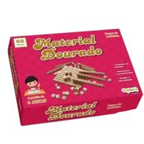 Material Dourado Sopecca 62 Peças Rosa: Jogo Educativo para Ensino de Matemática e Desenvolvimento Cognitivo