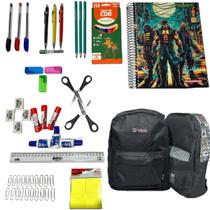 Material Escolar Completo Menino Ensino Fundamental Medio Barato Promo