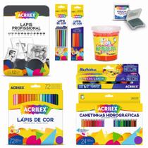 Material Escolar Kit C/ 7 Itens Volta Às Aulas Acrilex