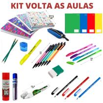 Material escolar kit completo ensino fundamental médio facul