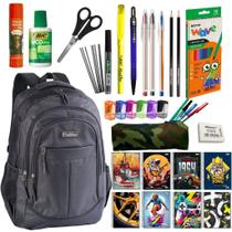 Material Escolar Kit Completo Ensino Médio e Fundamental Menino