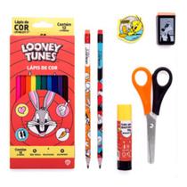 Material Escolar Kit Looney Tunes 6 Peças Leo&Leo