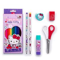 Material Escolar Papelaria Kit Infantil Hello Kitty 18 Pçs - LEO&LEO