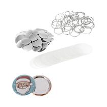 Material Para Crachás De Botão Em Branco DIY De 58mm, 100 Conjuntos, Ímãs De Geladeira Para Quadro
