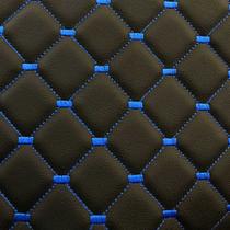material sintético Acoplado Diamante Preto Com Azul