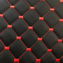 material sintético Automotivo Acoplado Diamante Preto e Vermelho material sintético Automotivo Acoplado Diamante Preto e Vermelho