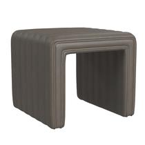 material sintético otomano Benzara Ada 48 cm cinza estanho material sintético otomano Benzara Ada 48 cm cinza estanho