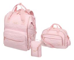 Maternidade Mochila Com Mala Média E Porta Mamadeira Lilica Shine