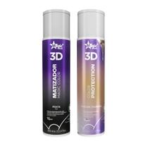 Matizador 3D Prata Magic Color 300ml + Máscara Diluidora 3D Color Protection 300ml