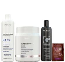 Matizador Black Cinza Pó Branco e Ox 20 Volumes Prohall