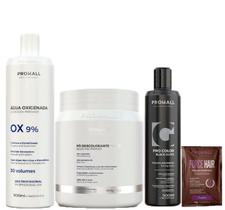 Matizador Black Cinza Pó Branco e Ox 30 Volumes Prohall