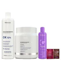 Matizador Blond Pérola Pó Branco e Ox 40 Volumes Prohall