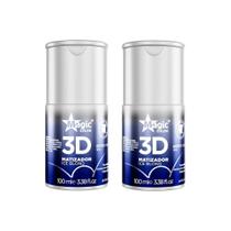 Matizador Gloss Magic Color 100Ml 3D Ice Blond - Kit Com 2Un