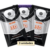 Matizador Preto Ouran 20g kit com 3 saches