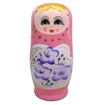 Matrioska Russa Rosa 02 6 Bonecas Uma Dentro Outra 14Cm Matrioska Russa Rosa 02 6 Bonecas Uma Dentro Outra 14Cm
