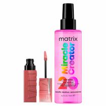 Matrix e Maybelline NY Kit - Leave-In Multifuncional Miracle Creator + Batom Líquido Super Stay Vinyl Ink Cheeky Matrix e Maybelline NY Kit - Leave-In Multifuncional Miracle Creator + Batom Líquido Super Stay Vinyl Ink Cheeky
