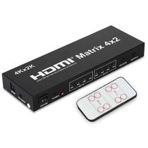 Matrix Hdmi 4X2 Switch Splitter 1080P 4K 3D Com Controle