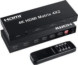 Matrix Hdmi 4x2 Switch Splitter 1080p 4k 3d Com Controle - rohs