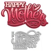 Matriz de corte LZBRDY Feliz Dia das Mães aço carbono 5 x 9 cm