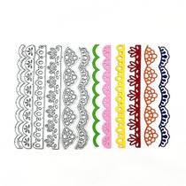 Matriz de corte metálica com borda floral rendada, 6 peças HGSALK Matriz de corte metálica com borda floral rendada, 6 peças HGSALK