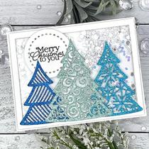 Matriz de corte metálica MSCHEFAY Árvore de Natal 14 x 9 cm